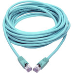 Tripp Lite N262-035-AQ Cat6a 10G Snagless Shielded STP Ethernet Cable (RJ45 M/M) PoE Aqua 35 ft. (10.67 m)