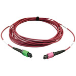 Tripp Lite N846D-05M-16BMG 400G Multimode 50/125 OM4 Plenum Fiber Optic Cable 16F MTP/MPO-APC to MTP/MPO-UPC (F/F) Magenta 5 m