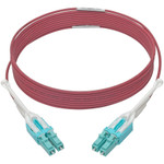 Tripp Lite N821-03M-MG-T 10G Duplex Multimode 50/125 OM4 LSZH Fiber Optic Cable (LC/LC) Push/Pull Tabs Magenta 3 m