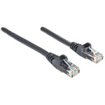 Manhattan 342070 Network Patch Cable, Cat6, 3m, Black, CCA, U/UTP, PVC, RJ45, Gold Plated Contacts, Snagless, Booted, Lifetime Warranty, Polybag