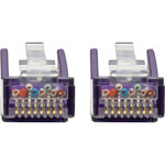 Tripp Lite N201-050-PU Cat6 Gigabit Snagless Molded (UTP) Ethernet Cable (RJ45 M/M) PoE Purple 50 ft. (15.24 m)