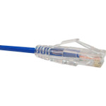 UNC CS6-06F-BLU Clearfit Slim Cat6 Patch Cable, 28AWG, Snagless, Blue, 6ft