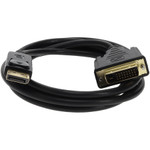 AddOn DISPORT2DVI10F-5PK 5PK 10ft DisplayPort 1.2 Male to DVI-D Dual Link (24+1 pin) Male Black Cables Which Requires DP++ For Resolution Up to 2560x1600 (WQXGA)