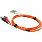 AddOn ADD-ST-LC-2M5OM3-OE 2m LC (Male) to ST (Male) Orange OM3 Duplex Plenum-Rated Fiber Patch Cable