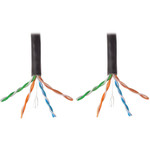 Tripp Lite N222-01K-BK Cat6 Gigabit Solid Core UTP PVC Bulk Ethernet Cable Black 1000 ft. (304.8 m) TAA