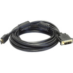 Monoprice 2505 15ft 28AWG Standard HDMI to DVI Adapter Cable with Ferrite Cores, Black