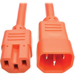 Tripp Lite Power Cord C14 to C15 Heavy-Duty 15A 250V 14 AWG 2 ft. (0.61 m) Orange