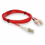 AddOn ADD-SC-LC-3M6MMFLZ-RD-TAA 3m SC (Male) to LC (Male) Red OM1 TAA Compliant Duplex LSZH Fiber Patch Cable