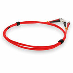 AddOn ADD-ST-ST-3M6MMFP-RD 3m ST (Male) to ST (Male) Red OM1 Duplex Plenum-Rated Fiber Patch Cable