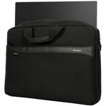 Targus GeoLite EcoSmart TSS984GL Carrying Case (Slipcase) for 15" to 16" Notebook, Document, File, Smartphone, Accessories - Black