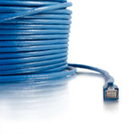 C2G 75 ft Cat6 Snagless Solid Shielded Ethernet Network Patch Cable - Blue