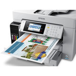 Epson WorkForce ST-C8090 Inkjet Multifunction Printer-Color-Copier/Fax/Scanner-4800x1200 dpi Print-Automatic Duplex Print-66000 Pages-550 sheets Input-Color Flatbed Scanner-1200 dpi Optical Scan-Color Fax-Wireless LAN-Epson Connect-Mopria