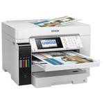 Epson WorkForce ST-C8090 Inkjet Multifunction Printer-Color-Copier/Fax/Scanner-4800x1200 dpi Print-Automatic Duplex Print-66000 Pages-550 sheets Input-Color Flatbed Scanner-1200 dpi Optical Scan-Color Fax-Wireless LAN-Epson Connect-Mopria