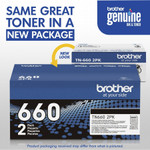 Brother TN-660 Original High Yield Laser Toner Cartridge - Twin-pack - Black - 2 / Box