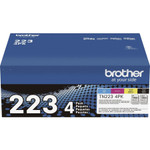 Brother TN223 Original Standard Yield Laser Toner Cartridge - Multi-pack - Black, Cyan, Magenta, Yellow - 4 / Box