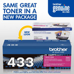 Brother TN433M Original High Yield Laser Toner Cartridge - Magenta - 1 Each