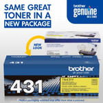 Brother TN431Y Original Standard Yield Laser Toner Cartridge - Yellow - 1 Each