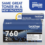 Brother TN760 Original High Yield Laser Toner Cartridge - Twin-pack - Black - 2 / Box