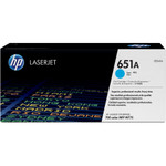 HP 651A (CE341A) Original Laser Toner Cartridge - Single Pack - Cyan - 1 Each