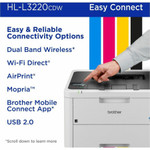 Brother HL-L3220CDW Wireless Compact Digital Color Printer with Laser Quality Output, Duplex and Mobile Device Printing