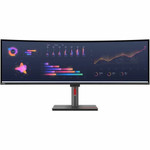 Lenovo ThinkVision P49W-30 49" Class Dual Quad HD (DQHD) Curved Screen LED Monitor - 32:9 - Raven Black