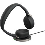 Jabra Evolve2 65 Flex Headset - MS Stereo - With Wireless Charging Pad