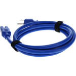 AddOn Power Cord - 8ft - NEMA 5-15P Male to C15 Female - 14AWG - 100-250V at 15A - Blue