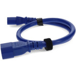 AddOn Power Cord - 2ft - C13 to C14 (Locking) - 18AWG - 10A 100-250V - Blue