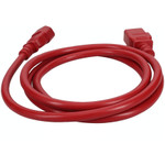 AddOn Power Cord - 8ft - C14 Male to C19 Female - 14AWG - 100-250V at 15A - Red