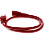 AddOn Power Cord - 3ft - C14 Male to C15 Female - 14AWG - 100-250V at 15A - Red