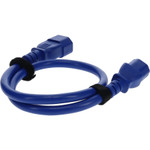 AddOn Power Cord - 2m - C13 Female to C14 Male - 18AWG - 100-250V at 10A - Blue