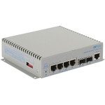 Omnitron Systems 9539-0-24-1 OmniConverter Managed Gigabit PoE+ - 2xSFP - RJ-45 - Ethernet Fiber Switch