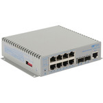 Omnitron Systems 9539-0-28-1 OmniConverter Managed Gigabit PoE+ - 2xSFP - RJ-45 - Ethernet Fiber Switch