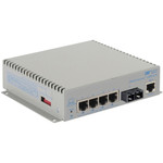 Omnitron Systems 3102-6-14-9Z OmniConverter Managed Gigabit High Power 60W PoE - MM SC - RJ-45 - Ethernet Fiber Switch