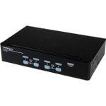 StarTech.com 4 Port Rack Mountable USB KVM Switch With Audio and USB 2.0 Hub - KVM / audio / USB switch - USB - 4 ports - Rack Mountable - 1 local user - 1U