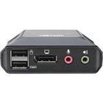 Tripp Lite 2-Port DisplayPort 1.1/USB KVM Switch with Audio/Video Built-In Cables USB Peripheral Sharing