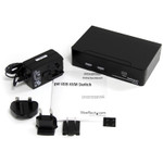 StarTech.com 2 Port DVI + USB KVM Switch with Audio - KVM switch - USB 2.0 Hub - 2 ports - 1 local user - 1U