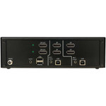 Tripp Lite Secure KVM Switch, 2-Port, Dual Head, DisplayPort to DisplayPort, 4K, NIAP PP4.0, Audio, TAA