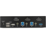 StarTech.com 2 Port DisplayPort KVM Switch - 4K 60Hz - Single Display - UHD DP 1.2 USB KVM Switch with USB 3.0 Hub & Audio - TAA Compliant