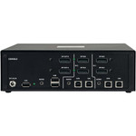 Tripp Lite Secure KVM Switch 2-Port Dual-Monitor DisplayPort 4K NIAP PP3.0 Audio CAC TAA