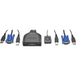 Tripp Lite 2-Port USB/VGA Cable KVM Switch with Cables and USB Peripheral Sharing