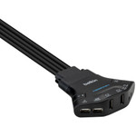 Belkin Secure 2-Port Flip DP-to-DP Dual Head KVM with Digital Audio, PP 3.0