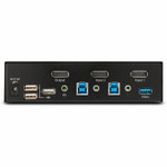 StarTech.com 2-Port DisplayPort 1.4 KVM Switch, 8K 60Hz / 4K 144Hz, 2x USB 3.0 Ports, 4x USB 2.0 Ports, Hotkey Switching, TAA Compliant