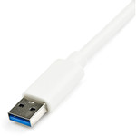 StarTech.com USB 3.0 to Gigabit Ethernet Adapter NIC w/ USB Port - White