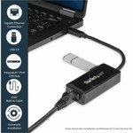 StarTech.com USB31000SPTB USB 3.0 to Gigabit Ethernet Adapter NIC w/ USB Port - Black