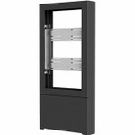 Chief Impact Floor Standing Back-to-Back Kiosk - Portrait 48" Black