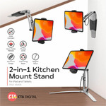 CTA Multi-Flex Tablet Stand and Mount for 7-13 Inch Tablets, including iPad 10.2-inch (7th/ 8th/ 9th Generation)