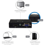 StarTech.com 2x1 HDMI + VGA to HDMI Converter Switch w/ Automatic and Priority Switching &acirc;&euro;" 1080p