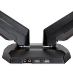 StarTech.com Dual Monitor Arm, USB Hub and Audio Ports in Base, Monitors up to 32" (17.6lb/8kg), VESA Monitor Stand Desk Mount