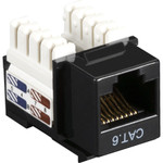 Black Box CAT6J-BK-10PAK CAT6 Value Line Keystone Jack, Black 10-Pack